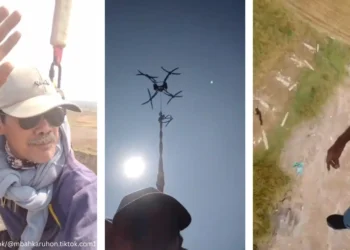 Petani Jombang Viral Pulang dari Kebun Menggunakan Drone, Aksi Unik Jadi Sorotan Warganet
