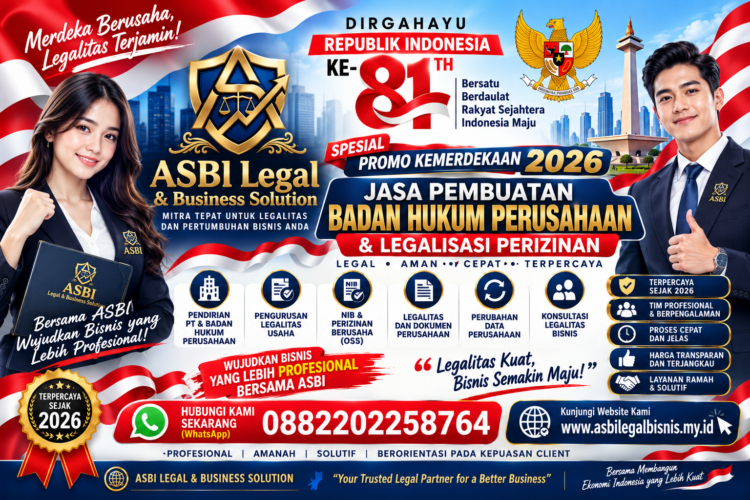 ASBI Legal Bisnis Hadirkan Solusi Terpadu Pendirian Badan Hukum, Perizinan Usaha, hingga Promosi Digital